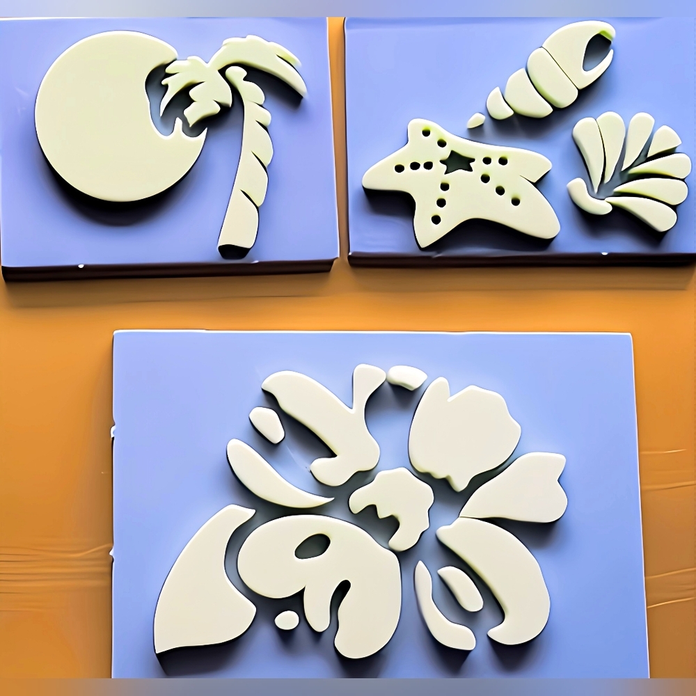 Tropical Foam Stamp Set • NWOT